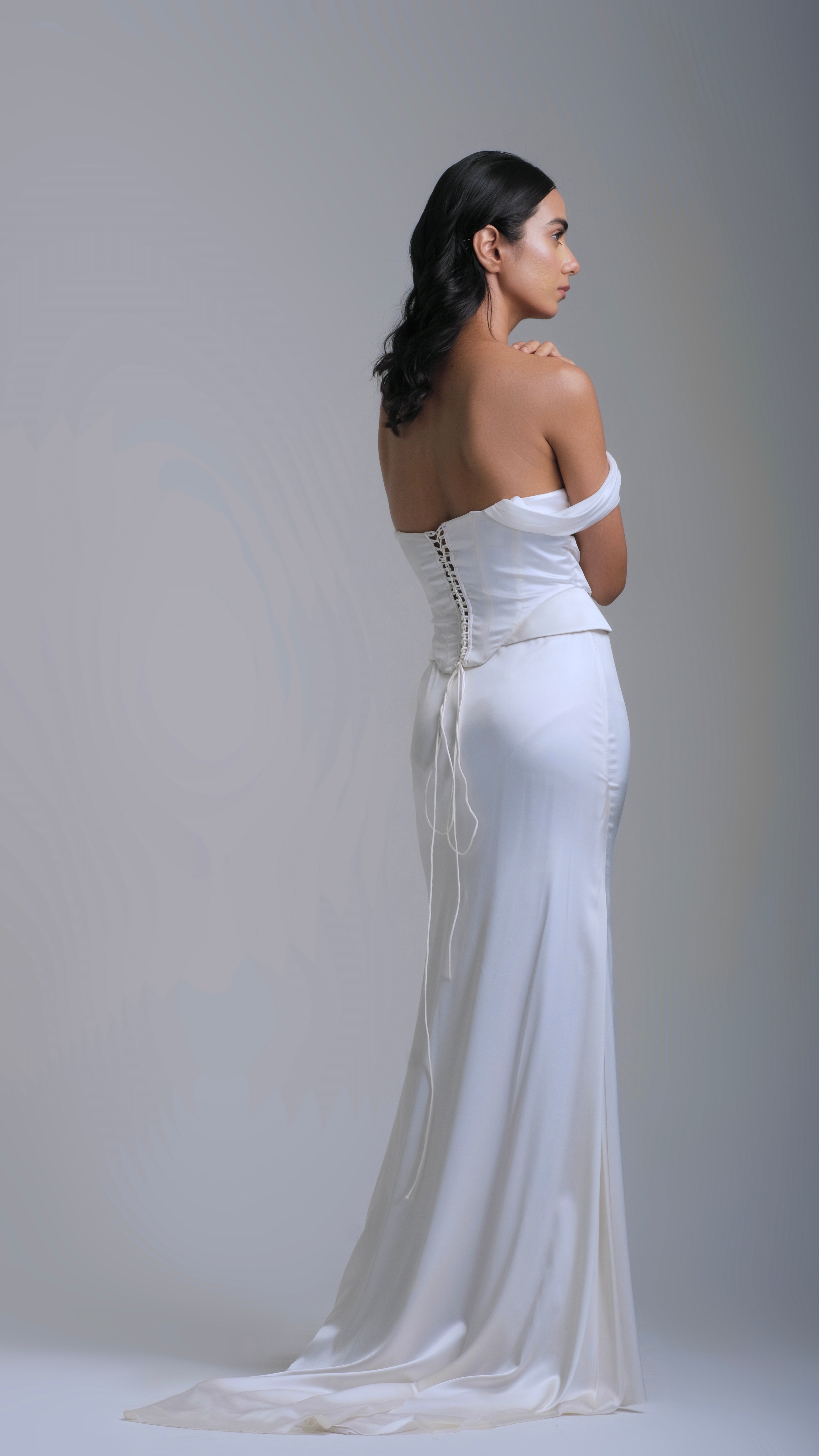 Silk Skirt with Trail