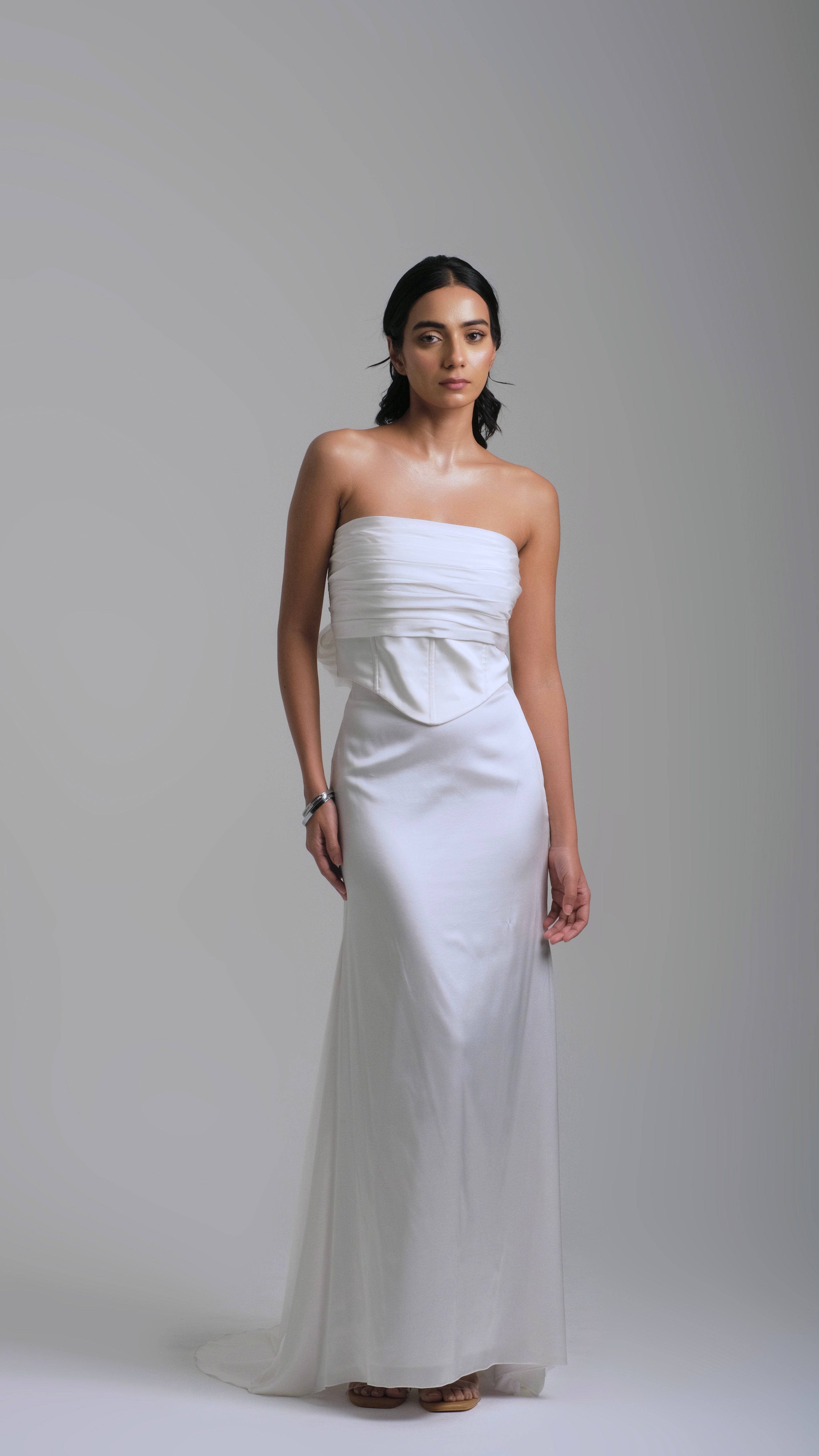 Silk Skirt with Trail