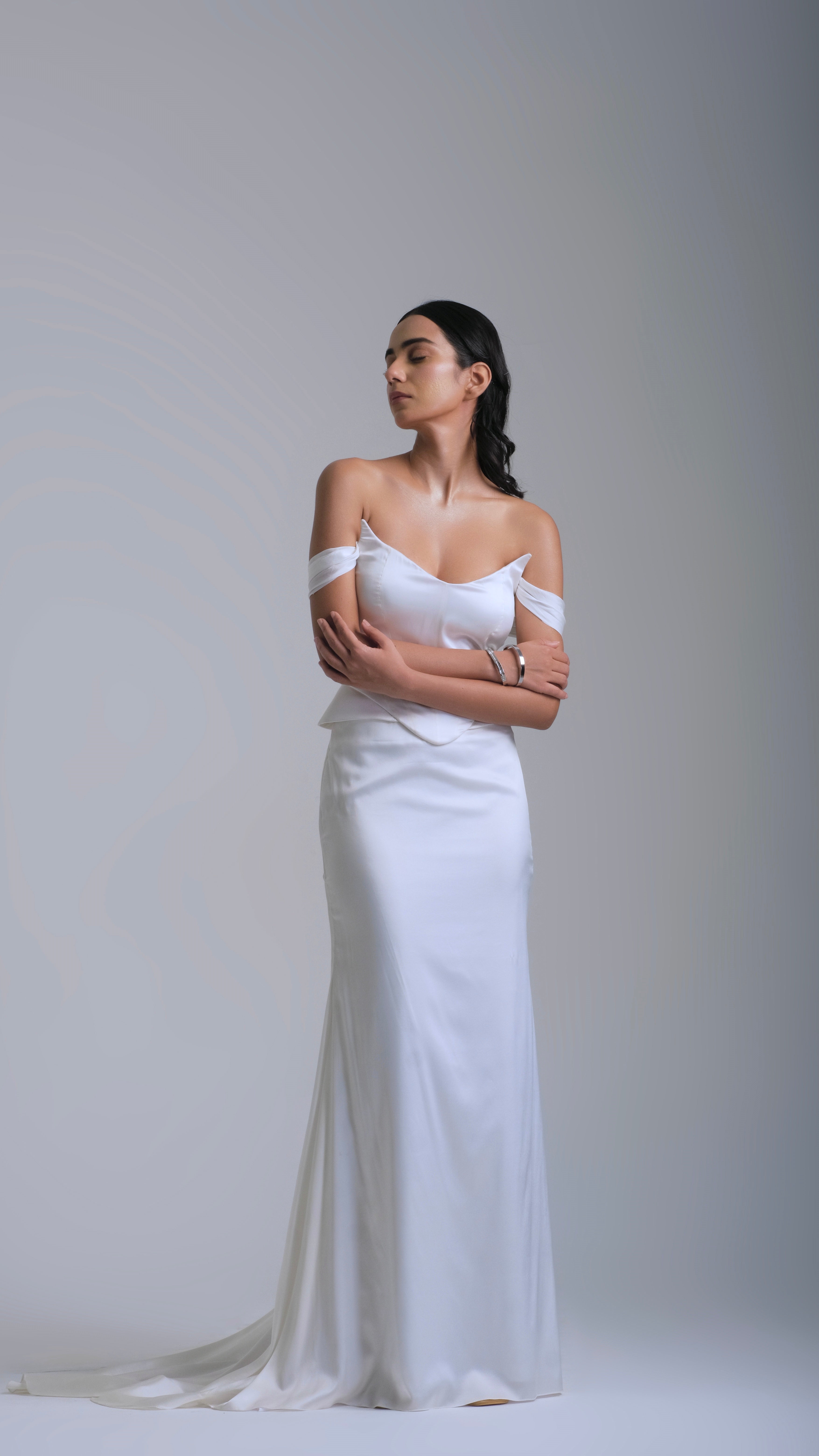 Silk Skirt with Trail